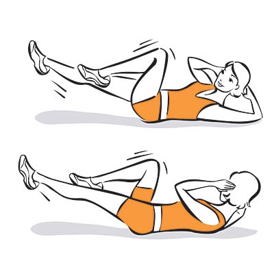 Bicycle crunches