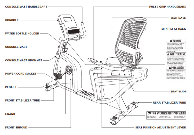 AFG 7.3AR Exercise Bike Body Parts