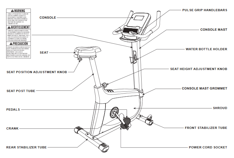 AFG 7.3AU Exercise Bike Body Parts