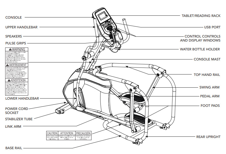 AFG Pro 7.2AI Elliptical Body Parts